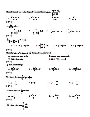 Kiểm tra 1 tiết Giải tích - Chương III